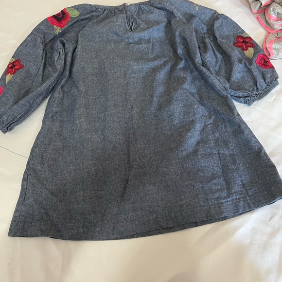 Floral Embroidered Kids Dress - Picture 4 of 6